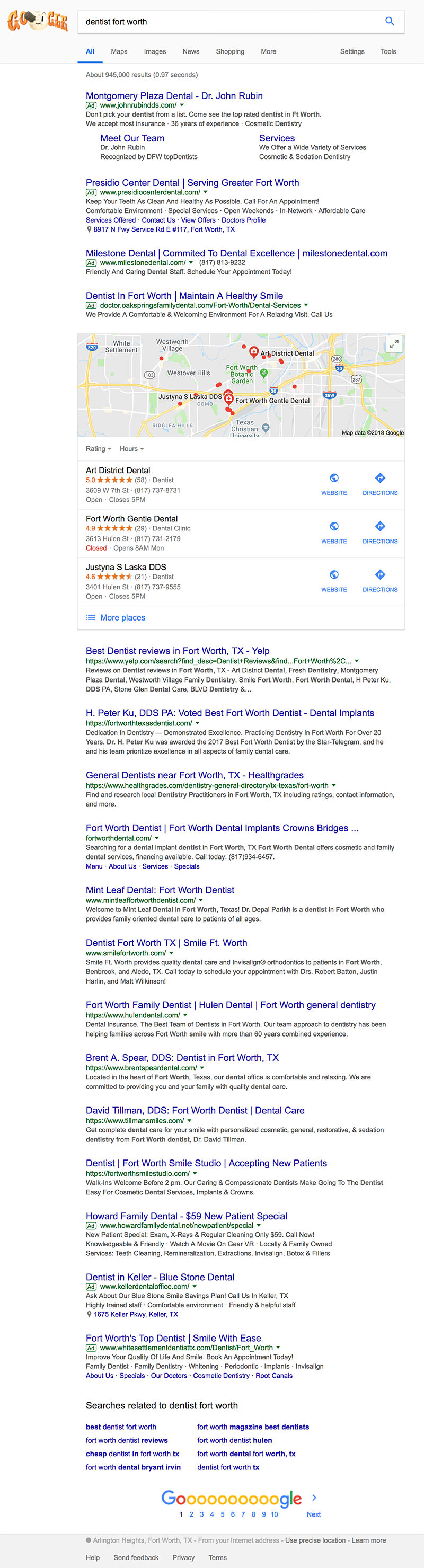 Dentist Fort Worth Search Results